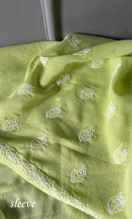 将图像加载到图库查看器中, Women's Lakhnavi Handcrafted Unstitched Cotton Chikankari Suit Material - HONC0264507