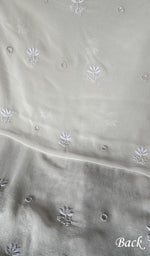 Load image into Gallery viewer, Women's Lakhnavi Handcrafted Pure Silk Georgette Chikankari Kurta And Dupatta Set- HONC0249930