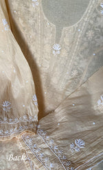 Load image into Gallery viewer, Women's Lakhnavi Handcrafted Mul Chanderi Semi - Stitched Kurta And Dupatta Set - HONC0295396