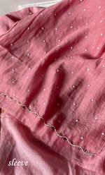 Load image into Gallery viewer, Women's Lakhnavi Handcrafted Mul Chanderi Unstitched Chikankari Full Suit Material - HONC0311943