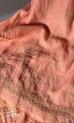 Load image into Gallery viewer, Women's Lakhnavi Handcrafted Mul Chanderi UnStitched Kurta And Dupatta Set - HONC0280877
