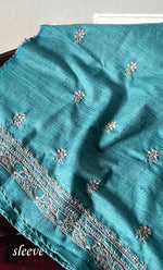 将图像加载到图库查看器中, Lucknowi Handcrafted Cotton Chikankari Unstitched Men's Kurta Fabric - HONC0302272