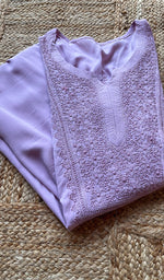 将图像加载到图库查看器中, Women's Lucknowi Handcrafted Modal Cotton Chikankari Kurti - HONC0229162