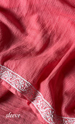 Load image into Gallery viewer, Alishba Women's Lucknowi Handcrafted Kota Cotton Chikankari Unstitched Kurta And Dupatta Set - HONC0312648