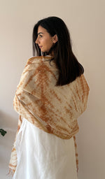 Load image into Gallery viewer, Women's Lakhnavi Handcrafted Mul Chanderi Chikankari Dupatta - HONC0349241