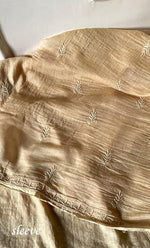 Load image into Gallery viewer, Women's Lakhnavi Handcrafted Mul Chanderi Unstitched Chikankari Full Suit Material - HONC0323585