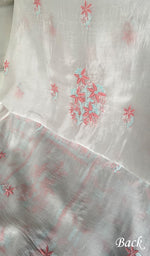 Load image into Gallery viewer, Women's Lakhnavi Handcrafted Mul Chanderi Unstitched Kurta And Dupatta Set - HONC0344582