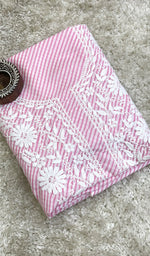 Load image into Gallery viewer, Richa Women's Lakhnavi Handcrafted Cotton Chikankari Unstitched Kurti Fabric - HONC0214759