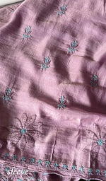 将图像加载到图库查看器中, Women's Lakhnavi Handcrafted Satin Silk Chikankari Kurta And Kurta Dupatta Set - HONC0283639