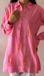 Load image into Gallery viewer, Aamna Women's Lakhnavi Handcrafted Cotton Chikankari Top - HONC0325776