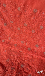 Load image into Gallery viewer, Women's Lakhnavi Handcrafted Pure Silk Georgette Chikankari Suit Material - HONC0270820