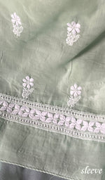将图像加载到图库查看器中, Adrita Women's Lakhnavi Handcrafted Cotton Chikankari Suit Material - HONC0274447