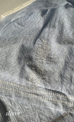 Load image into Gallery viewer, Women's Lakhnavi Handcrafted Maheshwari Mul Chanderi Unstitched Kurta And Dupatta Set - HONC0301245