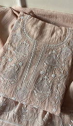 将图像加载到图库查看器中, Laiba Women's Lakhnavi Handcrafted Mul Chanderi Semi - Stitched Anarkali And Dupatta Set - HONC0288588