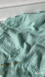 Load image into Gallery viewer, Women's Lakhnavi Handcrafted Mul Chanderi Unstitched Chikankari Full Suit Material - HONC0345043