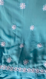 将图像加载到图库查看器中, Simran Women's Lakhnavi Handcrafted Modal Cotton Chikankari Unstitched Kurti Fabric - HONC0261070