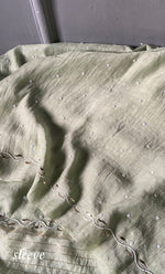 Load image into Gallery viewer, Women's Lakhnavi Handcrafted Mul Chanderi Unstitched Chikankari Full Suit Material - HONC0311937