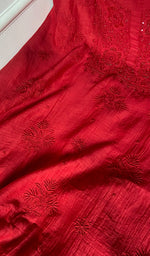 Load image into Gallery viewer, Women's Lakhnavi Handcrafted Mul Chanderi Unstitched Kurta And Dupatta Set- HONC0344194