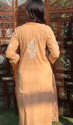 Load image into Gallery viewer, Women's Lakhnavi Handcrafted Cotton Chikankari Kurti - HONC0268761