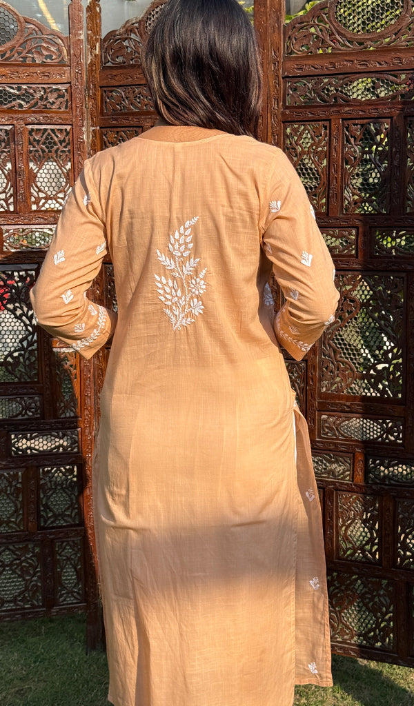 Women's Lakhnavi Handcrafted Cotton Chikankari Kurti - HONC0268761