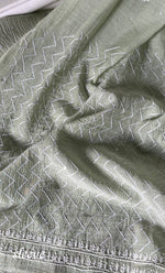 Load image into Gallery viewer, Women's Lakhnavi Handcrafted Maheshwari Mul Chanderi UnStitched Kurta And Dupatta Set - HONC0301247