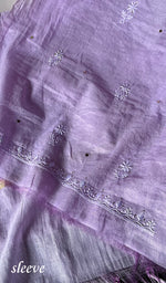 Load image into Gallery viewer, Women's Lakhnavi Handcrafted Mul Chanderi Chikankari Full Suit Material - HONC0282288
