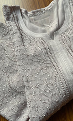Load image into Gallery viewer, Safiya Women's Lakhnavi Handcrafted Viscose Georgette Chikankari Kurti - HONC0300295