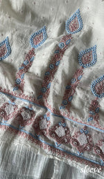将图像加载到图库查看器中, Women's Lakhnavi Handcrafted Mul Chanderi Kurta And Dupatta Set - HONC0279829