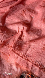 将图像加载到图库查看器中, Women's Lakhnavi Handcrafted Mul Chanderi Chikankari Full Suit Material - HONC0282289