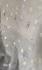 Load image into Gallery viewer, Women's Lakhnavi Handcrafted Mul Chanderi Unstitched Chikankari Full Suit Material - HONC0316861