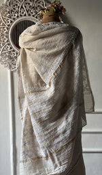 Load image into Gallery viewer, Women's Lakhnavi Handcrafted Tissue Chanderi Chikankari Saree - HONC0350401