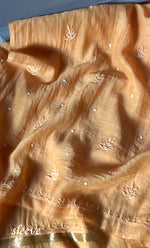 将图像加载到图库查看器中, Jazba Women's Lakhnavi Handcrafted Mul Chanderi Unstitched Kurta And Dupatta Set - HONC0295034