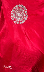 Load image into Gallery viewer, Women's Lakhnavi Handcrafted Pure Silk Chikankari Unstitched Kurta And Dupatta Set- HONC0245854