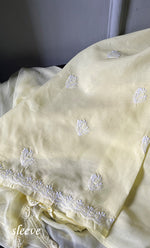 Load image into Gallery viewer, Farah Women's Lakhnavi Handcrafted Unstitched Cotton Chikankari Suit Material - HONC0310531
