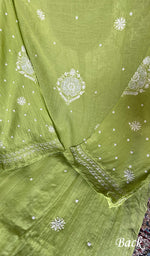 Load image into Gallery viewer, Women's Lakhnavi Handcrafted Mul Chanderi Unstitched Kurta And Dupatta Set - HONC0353062