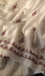 Load image into Gallery viewer, Women's Lakhnavi Handcrafted Maheshwari Mul Chanderi Unstitched Kurta And Dupatta Set - HONC0271873