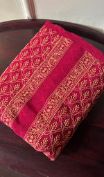 Load image into Gallery viewer, Lucknowi Handcrafted Pure Silk Georgette Chikankari Unstitched Men's Kurta Fabric - HONC0172044