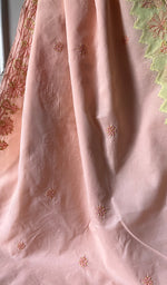 Load image into Gallery viewer, Falisha Women's Lakhnavi Handcrafted Cotton Chikankari Saree - HONC0255945