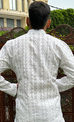 Load image into Gallery viewer, Men's Lucknowi Handcrafted Cotton Chikankari Kurta - HONC0283972