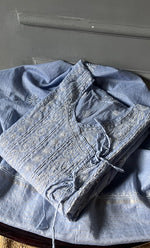 Load image into Gallery viewer, Women's Lakhnavi Handcrafted Mul Chanderi Semi - Stitched Kurta And Dupatta Set - HONC0304299