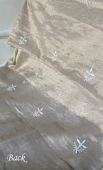 Load image into Gallery viewer, Women's Lakhnavi Handcrafted Tissue Chanderi Unstitched Chikankari Kurta And Dupatta Set - HONC0339370