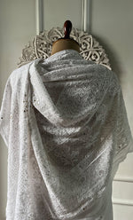 Load image into Gallery viewer, Women's Lakhnavi Handcrafted Viscose Georgette Chikankari Saree - HONC0271070