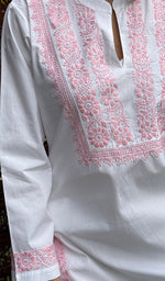 将图像加载到图库查看器中, Women's Lucknowi Handcrafted Cotton Chikankari Kurti - HONC0274383