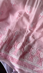 将图像加载到图库查看器中, Women's Lakhnavi Handcrafted Cotton Chikankari Suit Material - HONC0291800