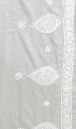 Load image into Gallery viewer, Women's Lucknowi Handcrafted Cotton Chikankari Dupatta - HONC0170573