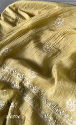 Load image into Gallery viewer, Women's Lakhnavi Handcrafted Mul Chanderi Unstitched Kurta And Dupatta Set - HONC0280873