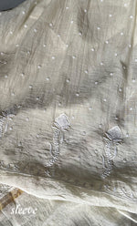 Load image into Gallery viewer, Jazba Women's Lakhnavi Handcrafted Mul Chanderi UnStitched Kurta And Dupatta Set - HONC0301694