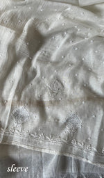 将图像加载到图库查看器中, Jazba Women's Lakhnavi Handcrafted Mul Chanderi Unstitched Kurta And Dupatta Set - HONC0298601