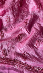 将图像加载到图库查看器中, Women's Lakhnavi Handcrafted Tussar Silk Chikankari Kurta And Dupatta Set - HONC020268