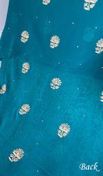 Load image into Gallery viewer, Women's Lakhnavi Handcrafted Pure Silk Georgette Chikankari Kurta And Dupatta Set - HONC0346865